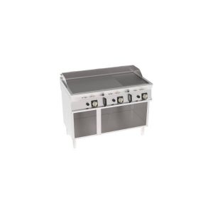 FRY-TOP GAS PIASTRA 1/3 RIGATA FREESTANDING SU VANO APERTO