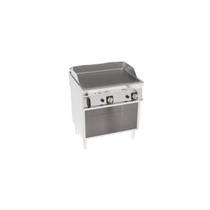 FRY-TOP GAS PIASTRA RIGATA FREESTANDING SU VANO APERTO