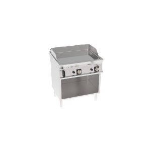 FRY-TOP GAS PIASTRA LISCIA CROMATA FREESTANDING SU VANO APERTO
