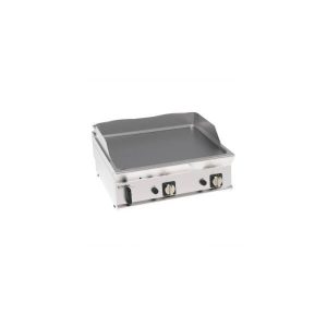 FRY-TOP GAS PIASTRA LISCIA CROMATA SPAZZOLATA TOP