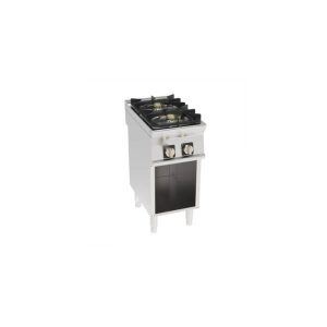 PIANO COTTURA GAS 2 FUOCHI CON GRIGLIE IN GHISA FREESTANDING SU VANO APERTO
