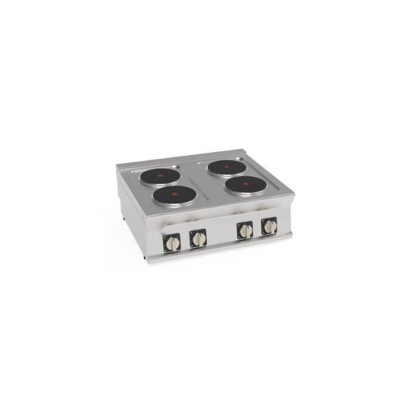 PIANO COTTURA ELETTRICO 4 PIASTRE ERMETICHE TONDE (DIAM 22CM – 8.7IN) TOP