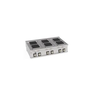 PIANO COTTURA ELETTRICO 6 PIASTRE ERMETICHE QUADRE (22X22CM – 8.7X8.7IN) TOP