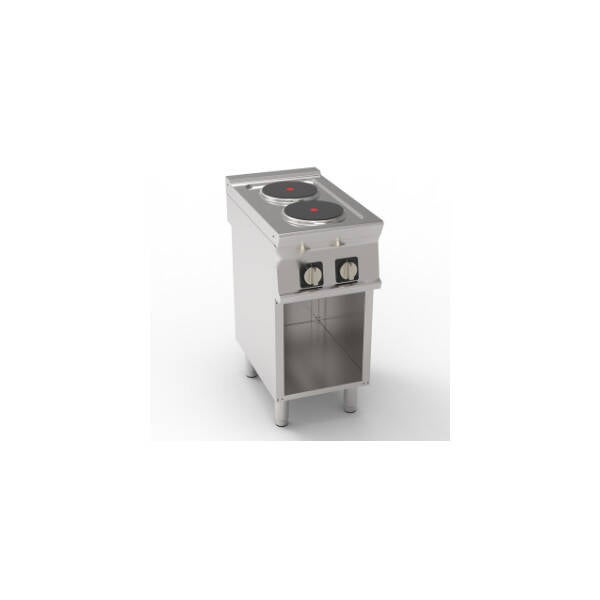 PIANO COTTURA ELETTRICO 2 PIASTRE ERMETICHE TONDE (DIAM 22CM – 8.7IN) FREESTANDING SU VANO APERTO