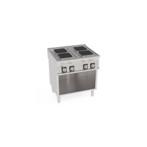 PIANO COTTURA ELETTRICO 4 PIASTRE ERMETICHE QUADRE (22X22CM – 8.7X8.7IN) FREESTANDING SU VANO APERTO