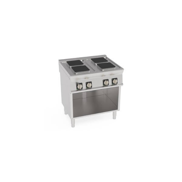 PIANO COTTURA ELETTRICO 4 PIASTRE ERMETICHE QUADRE (22X22CM – 8.7X8.7IN) FREESTANDING SU VANO APERTO