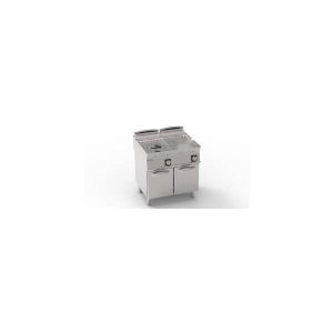 FRIGGITRICE ELETTRICA VASCA DOPPIA 13+13LT CON RESISTENZE ROTANTI IN VASCA FREESTANDING SU VANO CHIUSO – CESTELLI, COPERCHI E VASCA RECUPERO OLIO INCLUSI