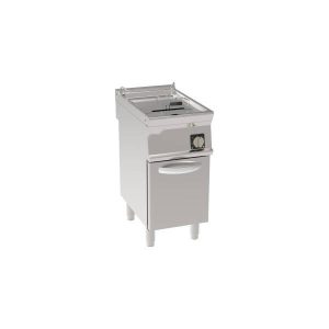 FRIGGITRICE ELETTRICA VASCA SINGOLA 17LT CON RESISTENZE ROTANTI IN VASCA FREESTANDING SU VANO CHIUSO – CESTELLI, COPERCHI E VASCA RECUPERO OLIO INCLUSI