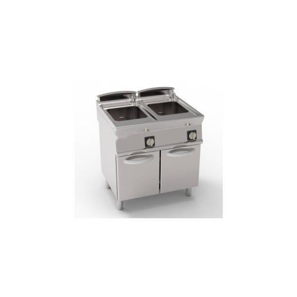 CUOCIPASTA ELETTRICO VASCA DOPPIA 24+24LT GN2/3 FREESTANDING SU VANO CHIUSO – CESTELLI NON INCLUSI