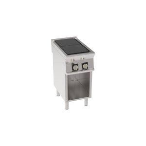 PIANO COTTURA ELETTRICO 2 PIASTRE QUADRE (30X30CM – 11.8X11.8IN) COMPLANARI BASCULANTI FREESTANDING SU VANO APERTO