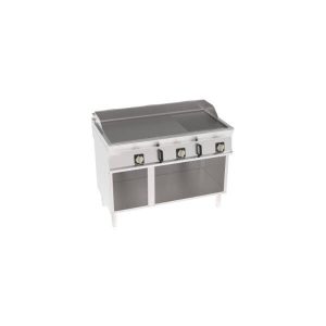 FRY-TOP ELETTRICO PIASTRA 1/3 RIGATA FREESTANDING SU VANO APERTO