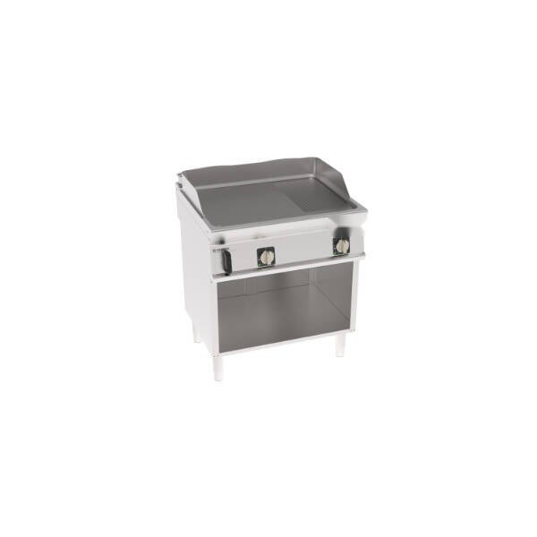 FRY-TOP ELETTRICO PIASTRA 1/3 RIGATA FREESTANDING SU VANO APERTO