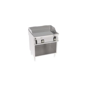FRY-TOP ELETTRICO PIASTRA LISCIA CROMATA FREESTANDING SU VANO APERTO
