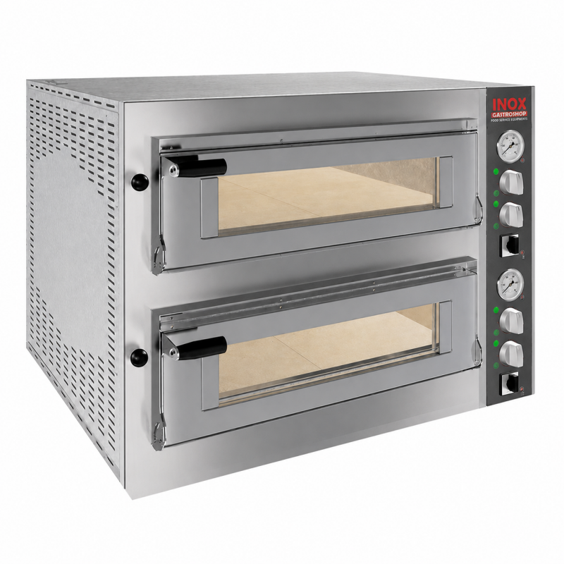 Forno Elettrico Pizzeria Max Doppio (4 + 4) Pizze Diametro 34 Cm H 15 Cm