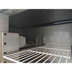Saladette refrigerata 2 porte, 105 x 70, sovrastruttura in vetro dritto trasparente