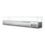 Vetrina refrigerata a giorno GN 1/3, 213 x 40, sovrastruttura in vetro