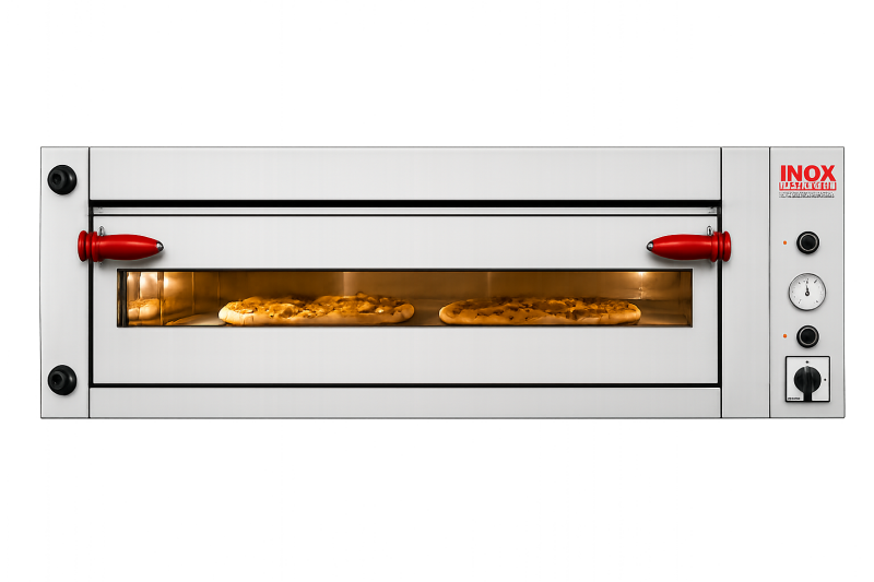 Forno Elettrico Pizzeria Professionale Manuale Laterale Singolo 6 Pizze Diametro 34 Cm H 15 Cm large