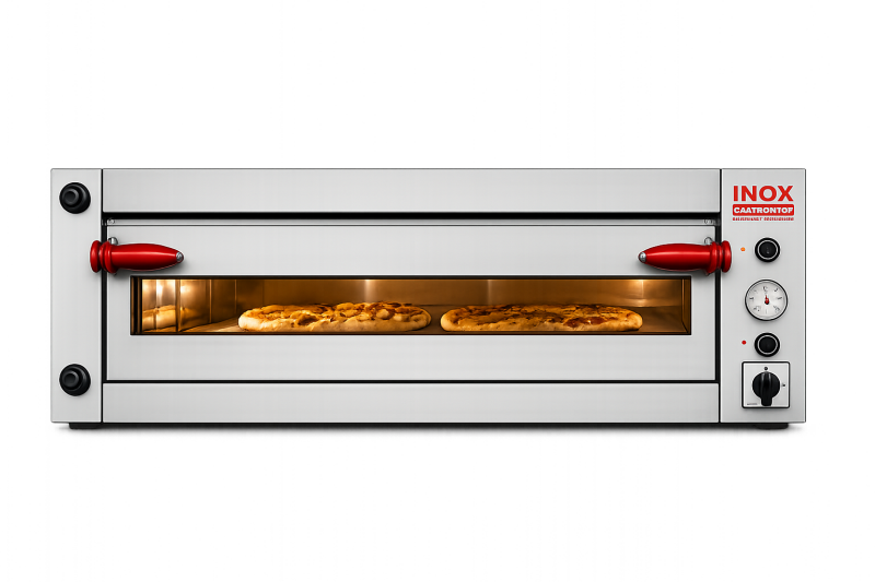Forno Elettrico Pizzeria Professionale Manuale Singolo 4 Pizze Diametro 34 Cm H 15 Cm