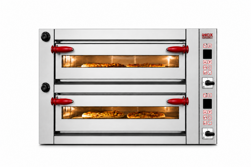 Forno Elettrico Pizzeria Professionale Digitale Top Doppio (6 + 6) Pizze Diametro 34 Cm H 15 Cm