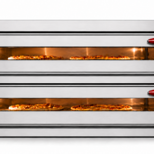 Forno Elettrico Pizzeria Professionale Manuale Laterale Doppio (6 + 6) Pizze Diametro 34 Cm H 15 Cm