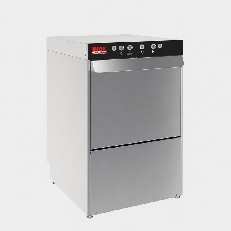 Lavabicchieri professionale 40×40 cm – 230 V – Doppia parete – Controllo elettromeccanico