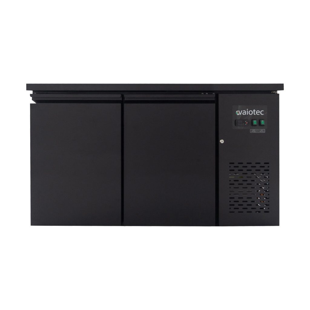 Banco frigo bar nero / 2 porte – 280 l, 1465 x 520 mm