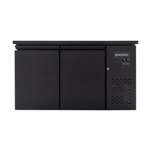 Banco frigo bar nero / 2 porte – 280 l, 1465 x 520 mm