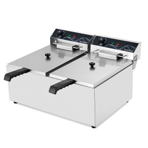 Friggitrice elettrica 2 vasche 17+17 litri, 600 x 500 mm
