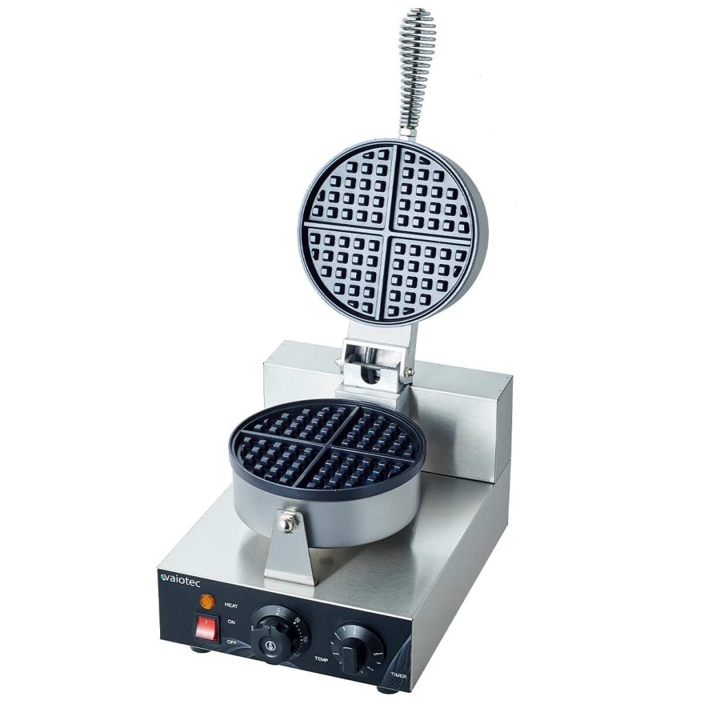 Piastra elettrica per waffel rotonda, 250 x 450 mm