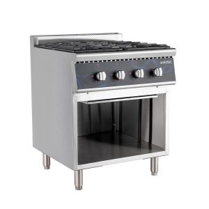 Cucina a gas - 4 fuochi 28,8 kW - base aperta, 700 x 700 mm