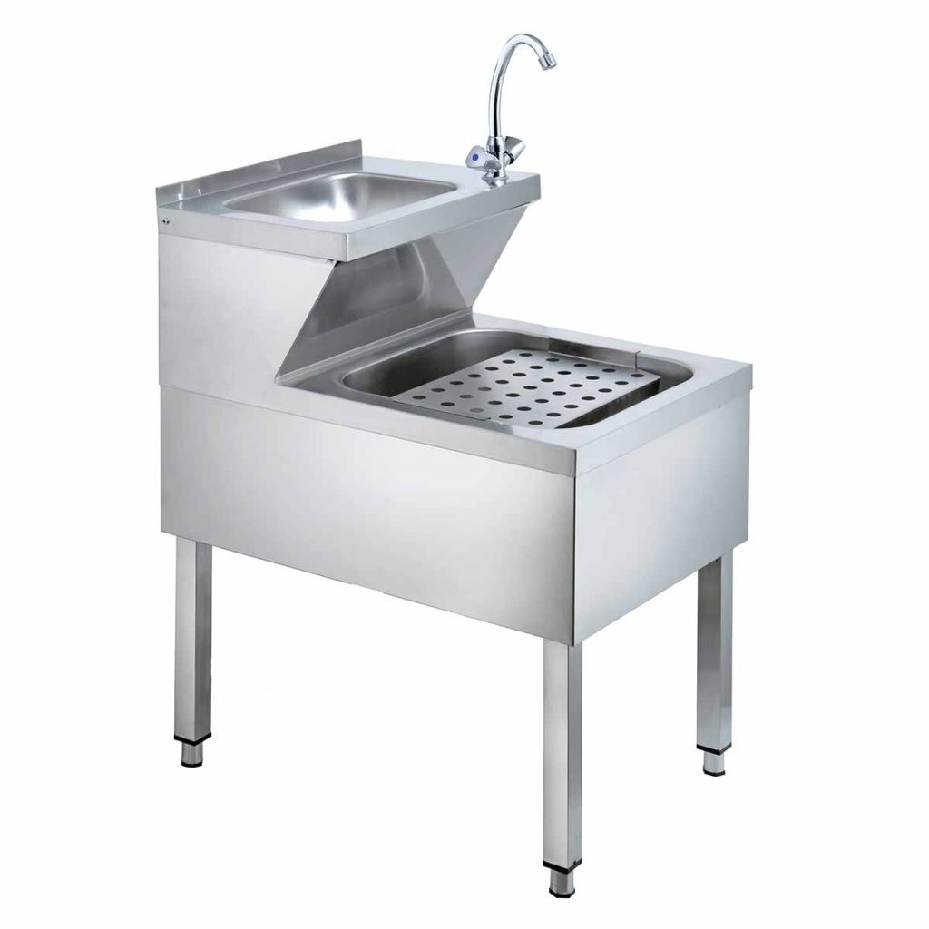 Combinazione lavamani-lavello EASYLINE con miscelatore, 500 x 700 mm