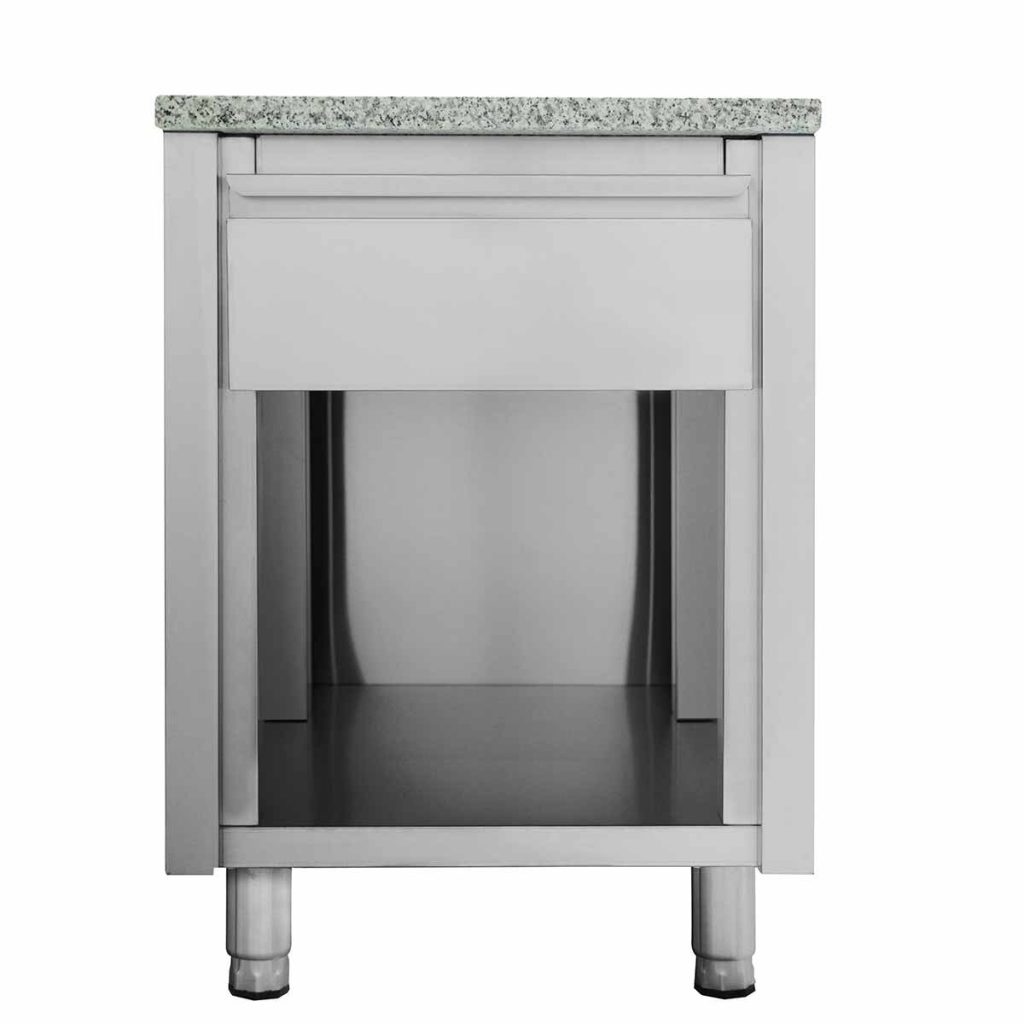 Banco cassa EASYLINE con cassetto “grigio”, 600 x 820 mm
