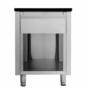 Banco cassa EASYLINE con cassetto "nero", 600 x 820 mm