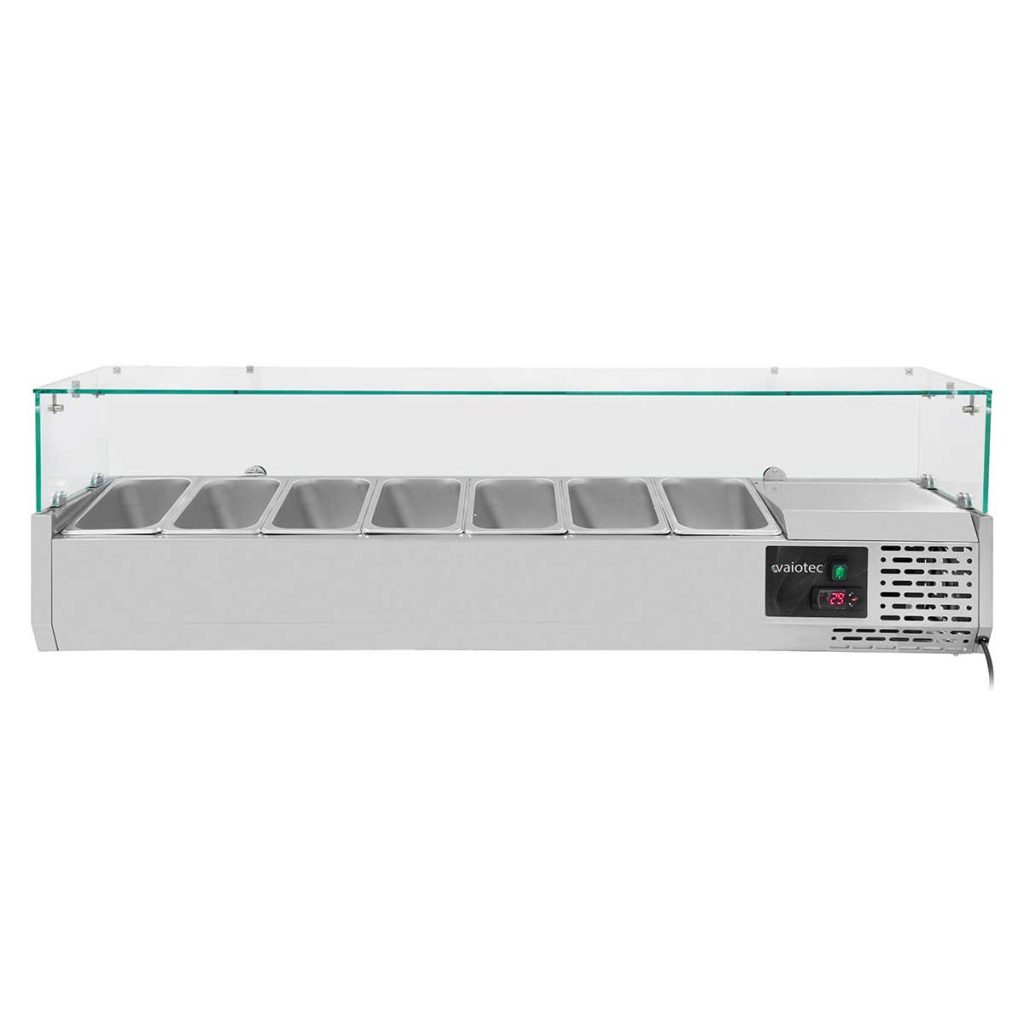 Vetrina Refrigerata con Copertura in Vetro 7xGN1/4, 1500 x 335 mm