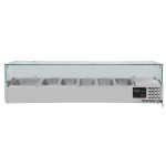 Vetrina refrigerata porta bacinelle VAIOTEC EASYLINE – 7× GN 1/3 – 1600 mm – con vetro