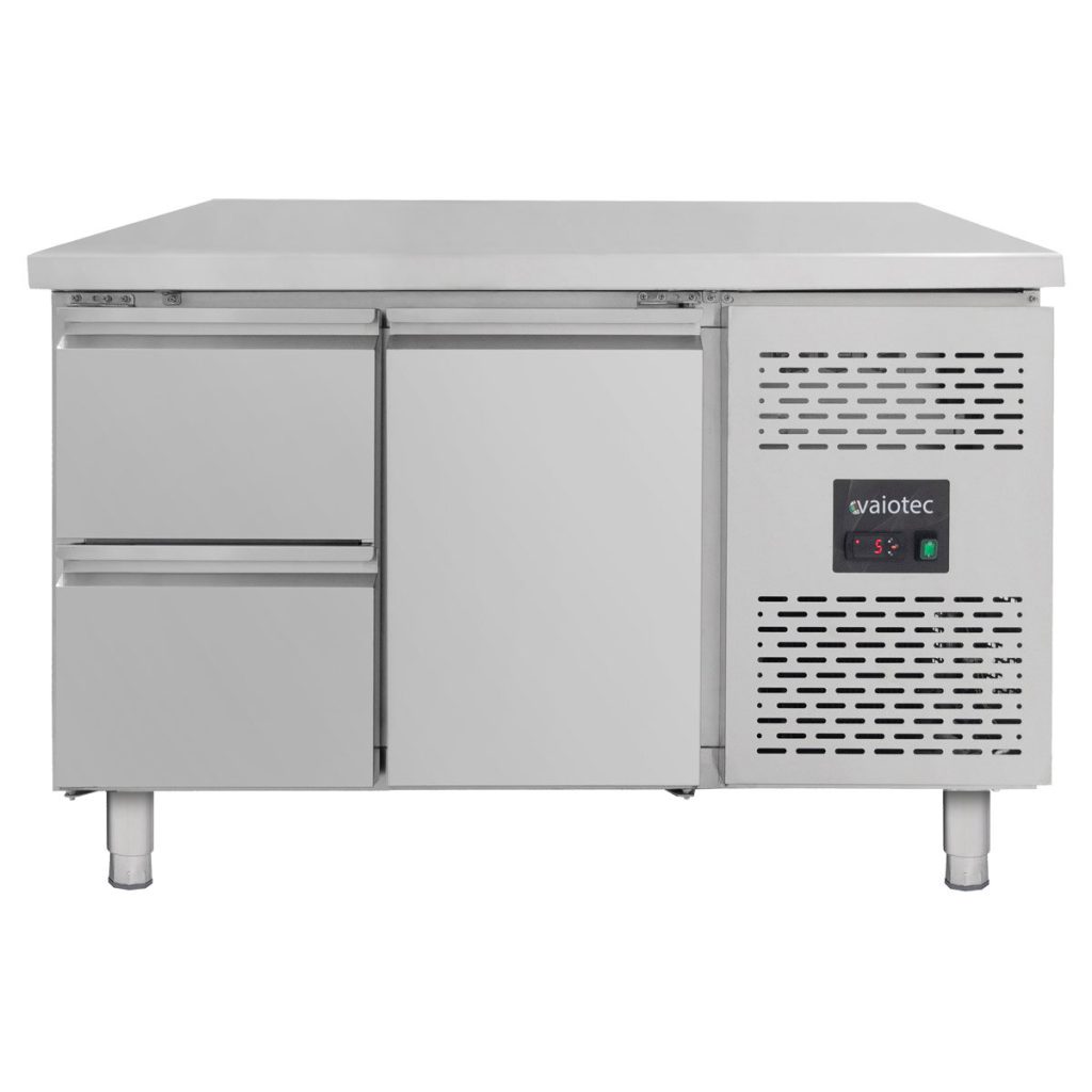 Tavolo refrigerato / 1 porta e 2 cassetti – Monoblocco, 1360 x 700 mm