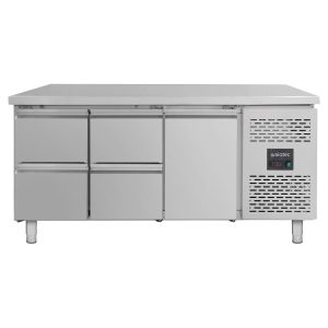 Tavolo refrigerato / 1 porta e 4 cassetti – Monoblocco, 1795 x 700 mm