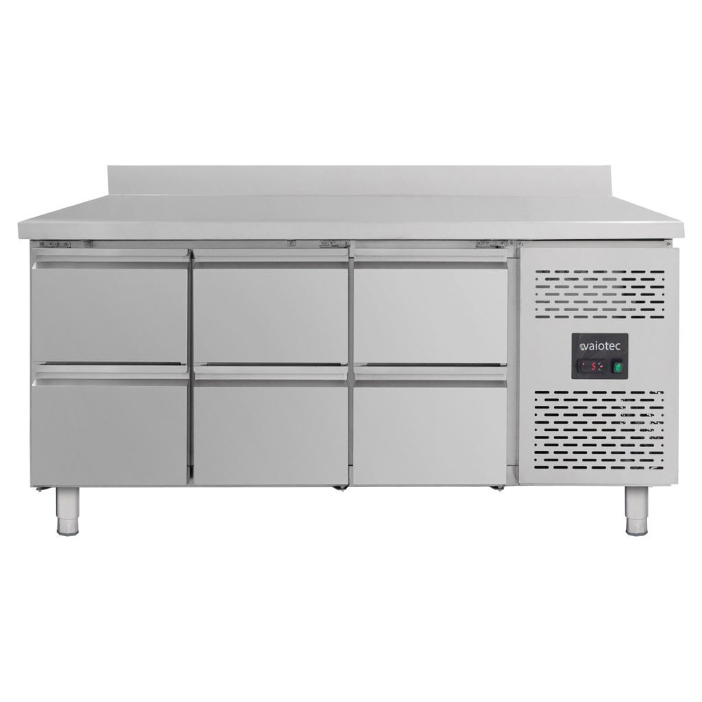 Tavolo refrigerato / 6 cassetti con alzatina – Monoblocco, 1795 x 700 mm