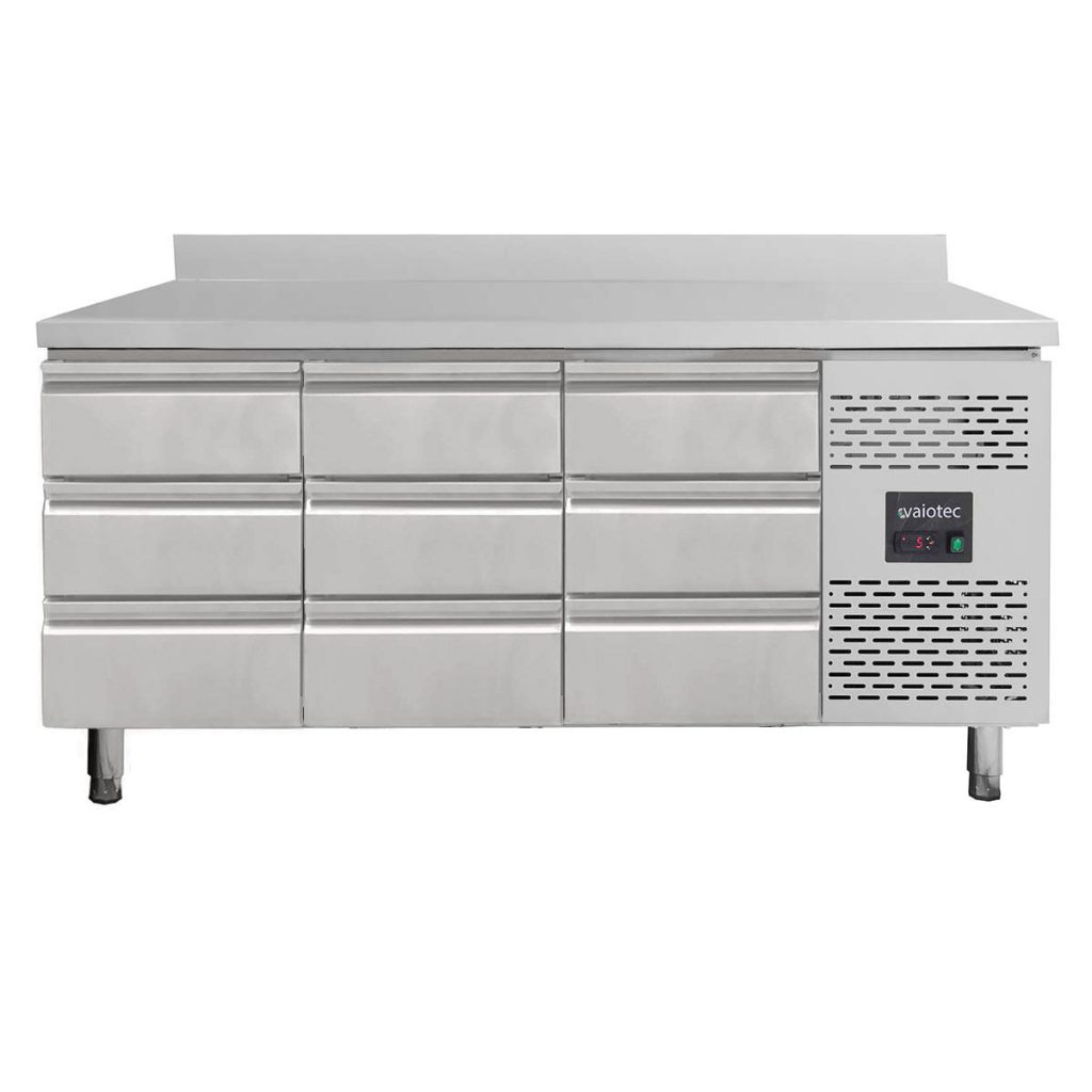 Tavolo refrigerato / 9 cassetti con alzatina – Monoblocco, 1795 x 700 mm