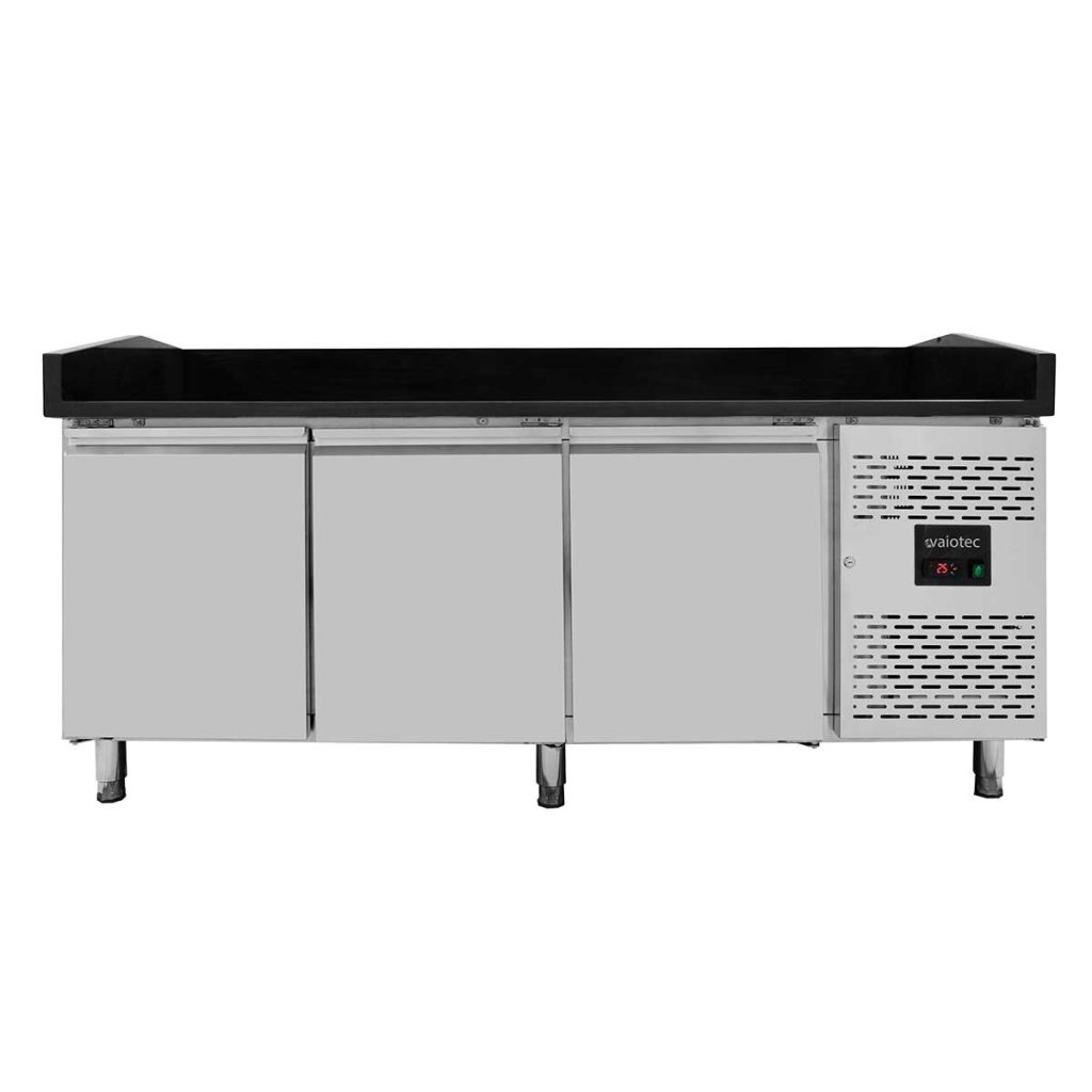 Tavolo refrigerato per pizza EASYLINE / 3 porte “nero”, 2020 x 800 mm