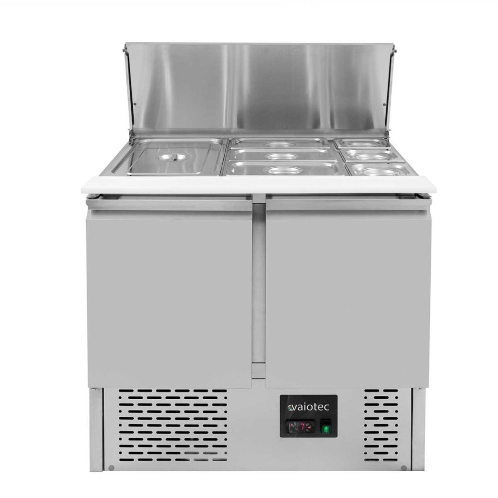 Saladette / 2 vani con coperchio ribaltabile, 900 x 700 mm