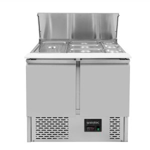 Saladette / 2 vani con coperchio ribaltabile, 900 x 700 mm