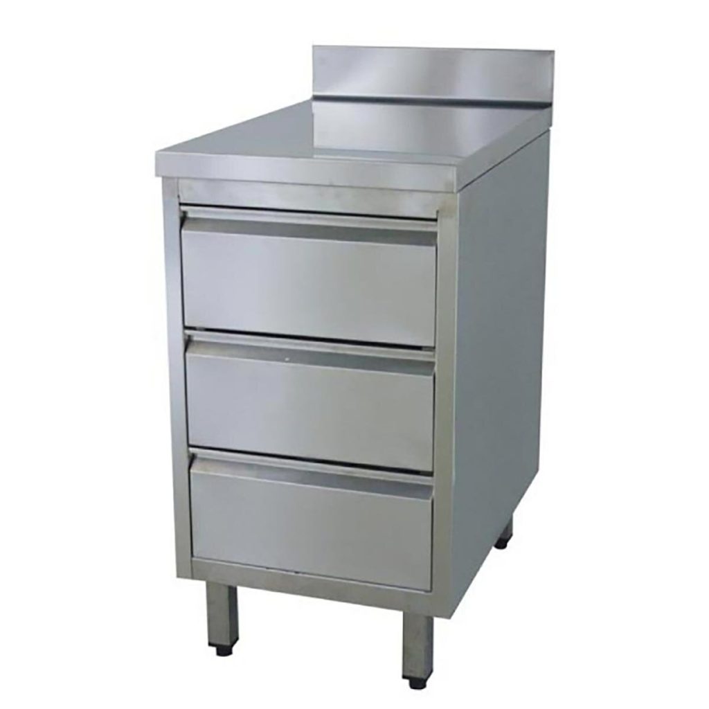 Cassettiera EASYLINE / 3 cassetti con alzata posteriore, 400 x 700 mm