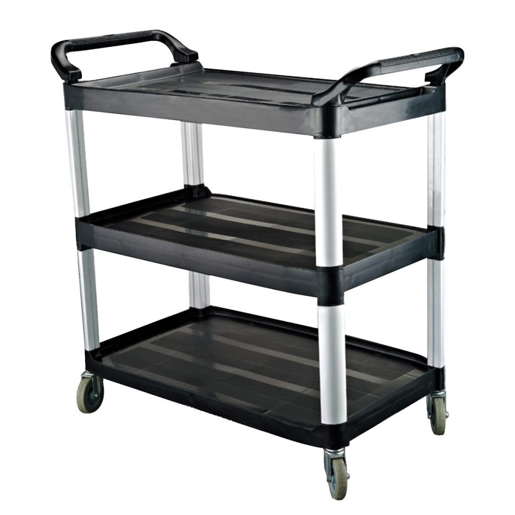 Carrello di servizio EASYLINE in plastica “big” / 3 ripiani, 1020 x 500 mm