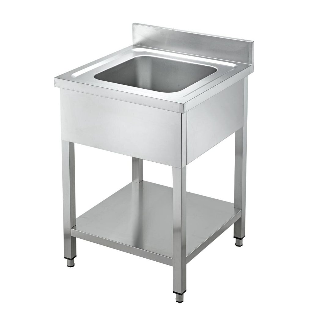 Tavolo lavello EASYLINE / 1 vasca, 600 x 700 mm
