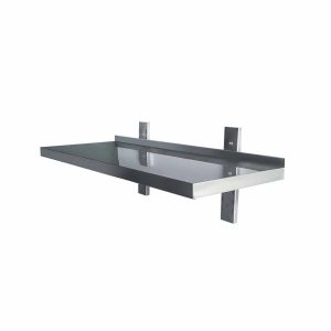 Mensola a parete EASYLINE con staffe di fissaggio / 1 piano, 800 x 300 mm