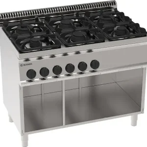 Piano cottura gas 6 fuochi freestanding su vano aperto