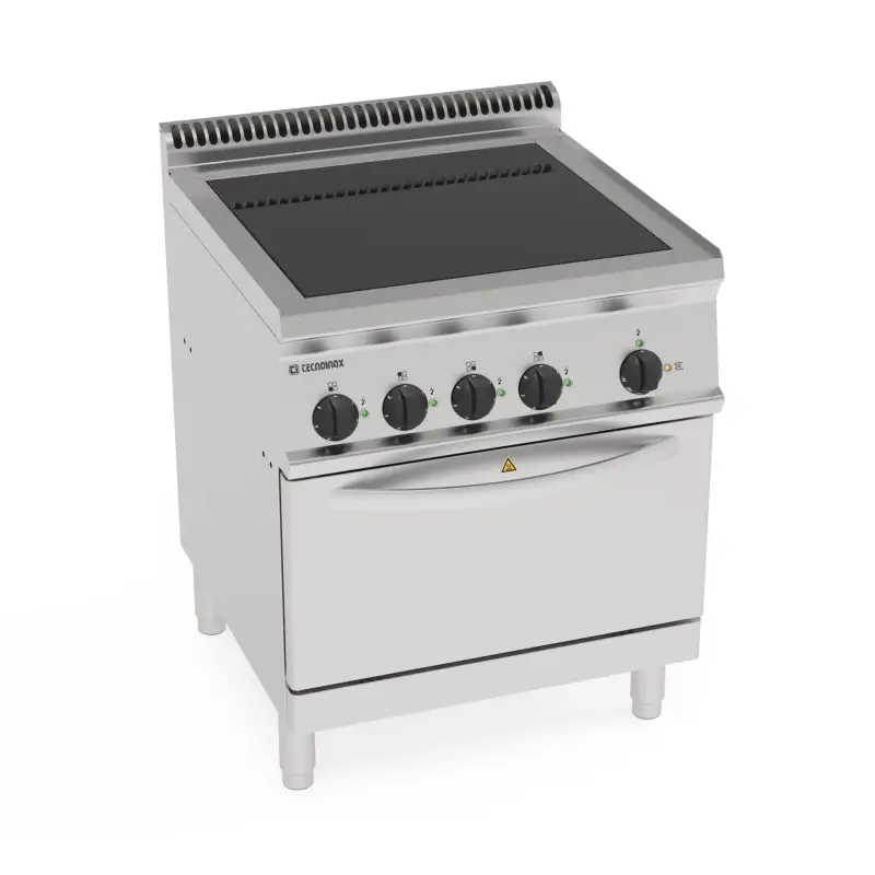Cucina elettrica vetroceramica su forno elettrico convezione GN1/1 con 1 griglia