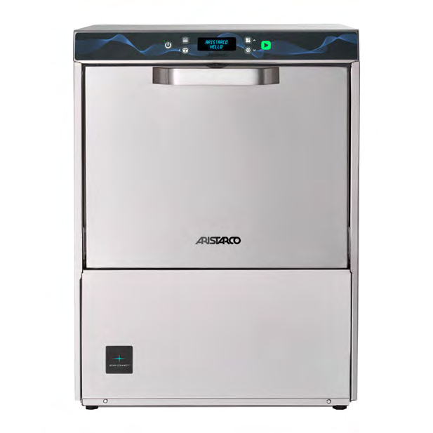 Lavapiatti Aristarco doppia parete cesto 50×50 cm digitale dosatore brillantante e detergente, pompa di scarico incluso