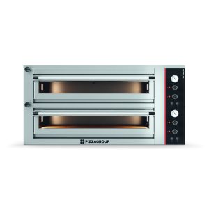 Forno elettrico professionale per pizzeria doppia camera – 6 + 6 pizze Ø 34 cm – 18 kW – 380 V